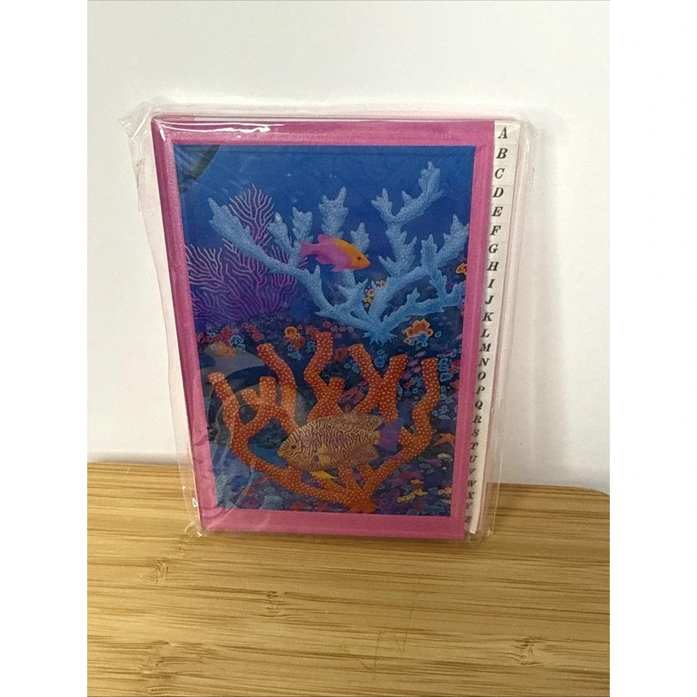 Vintage 90's Tropical Fish Mini Address Book 5.5